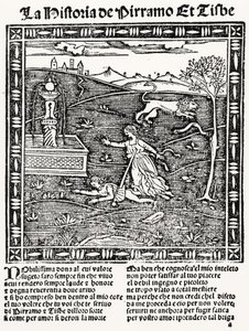 The Story of Pyramus and Thisbe by Italian School